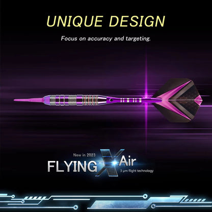 3 Soft Tip Darts Set with Aluminum Shaft - Professional Purple