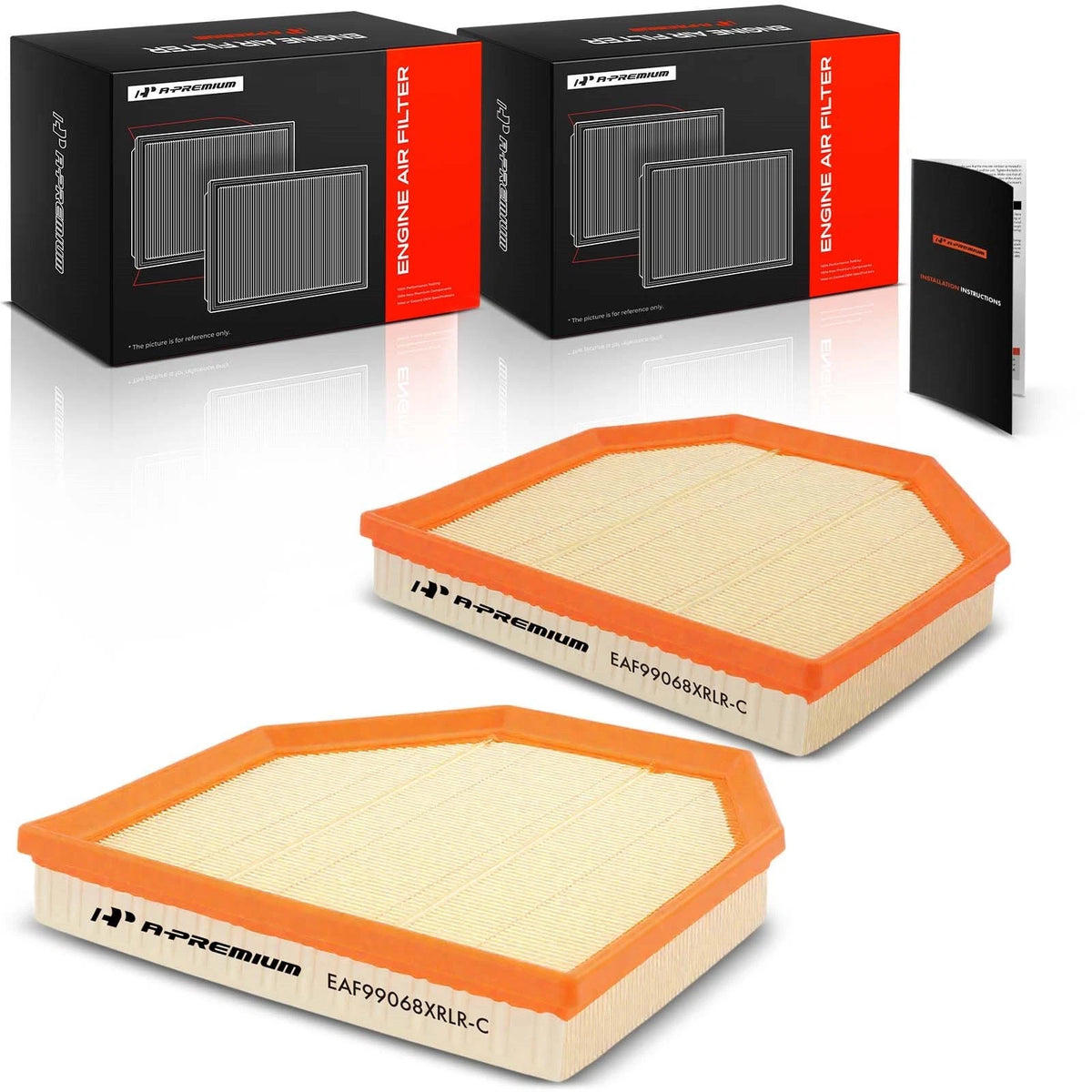 2X Engine Air Filter for BMW M2 (2019–2021), M3 (2015–2018), M4, M5, M6 - 200041, 200042, 13727843283, 13727843284