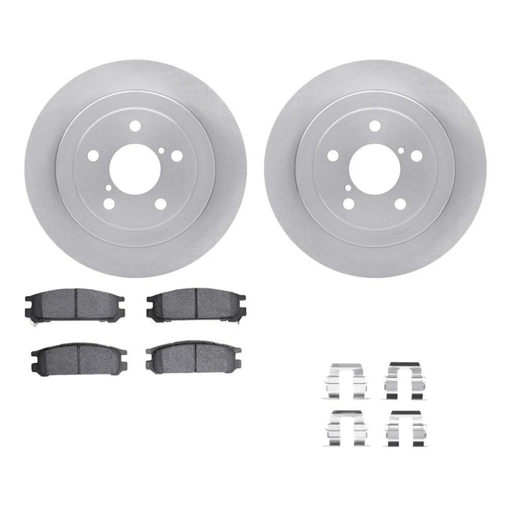 Brake Rotor Set with Pads for Subaru Legacy (1990–1994) ALX-PAU-DF-6512-13075-CLA1