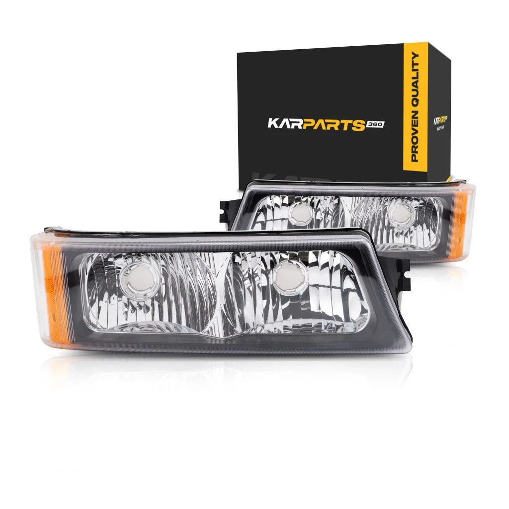 Pair of Turn Signal/Parking Lights for Chevy Silverado 1500 (2003–2006) MLX-PAIR-SHE901-173QL-CL360A51, GM2520185