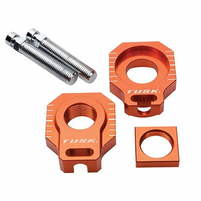 Tusk Racing Axle Block for KTM 450 EXC 4-Stroke (2005–2007) RAB18-Orange
