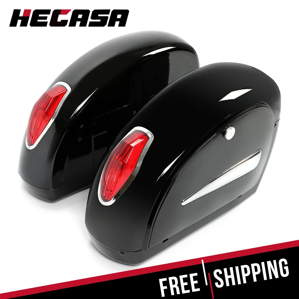 Saddlebag Side Box Set with Lights for Kawasaki Vulcan