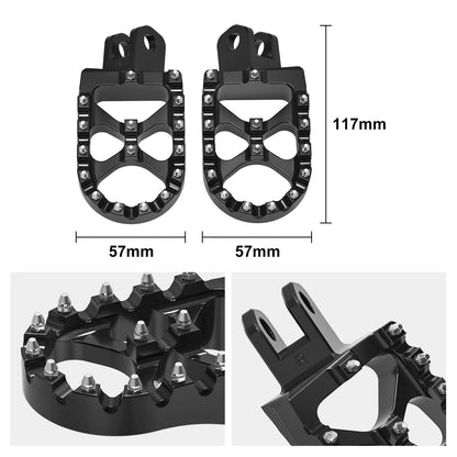 CNC Billet Wide Foot Pegs for Suzuki DRZ400S DRZ400SM (2000–2024)