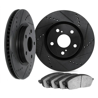 Brake Rotor Set for Ford Escape (2005–2012) ALX-PAU-DF-8512-54169-CLA1 Vented Drilled Slotted