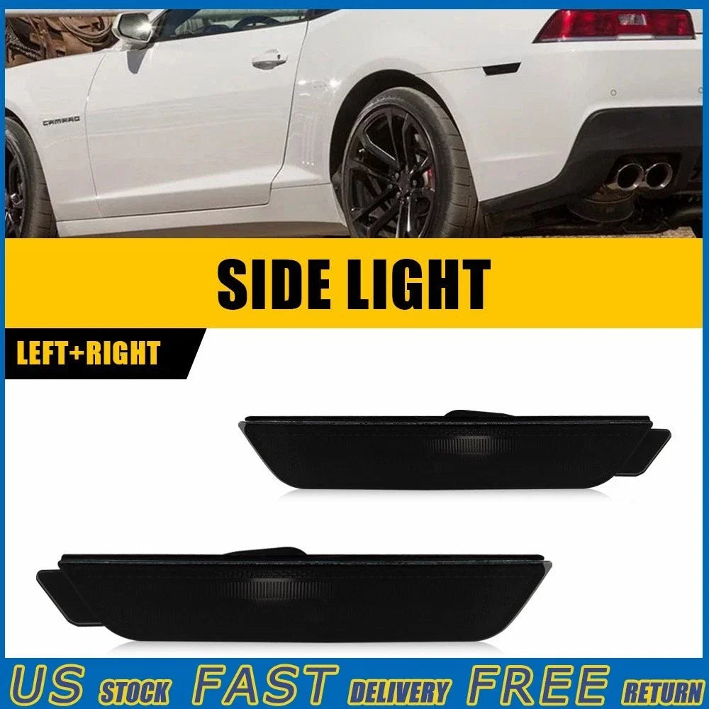 Smoked Lens Rear Side Marker Reflector Light Housing for Chevy Camaro (2010–2015)