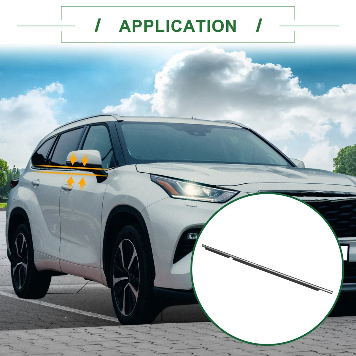 2pcs Weatherstrip Window Seal No. 757400E060 for Toyota 