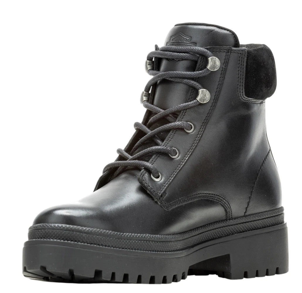 Harley-Davidson Women's Tressler Black Motorcycle Boots Size 6 (120th) D87285