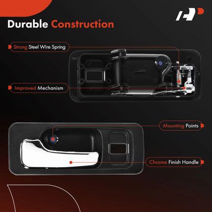 Front Left Chrome Door Handle for Honda Accord (1990–1993) 72165-SM4-003ZA, 92435