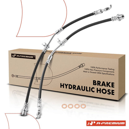 2X Front Brake Hydraulic Hose for Toyota Yaris (2006–2013) Scion xD (2008–2014) 9094702E07, 9094702E08, 2205343, 2205344