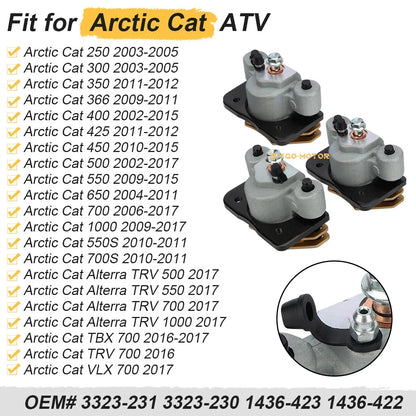 Brake Calipers for Arctic Cat 250 300 400 450 500 550 700 1000 (S)