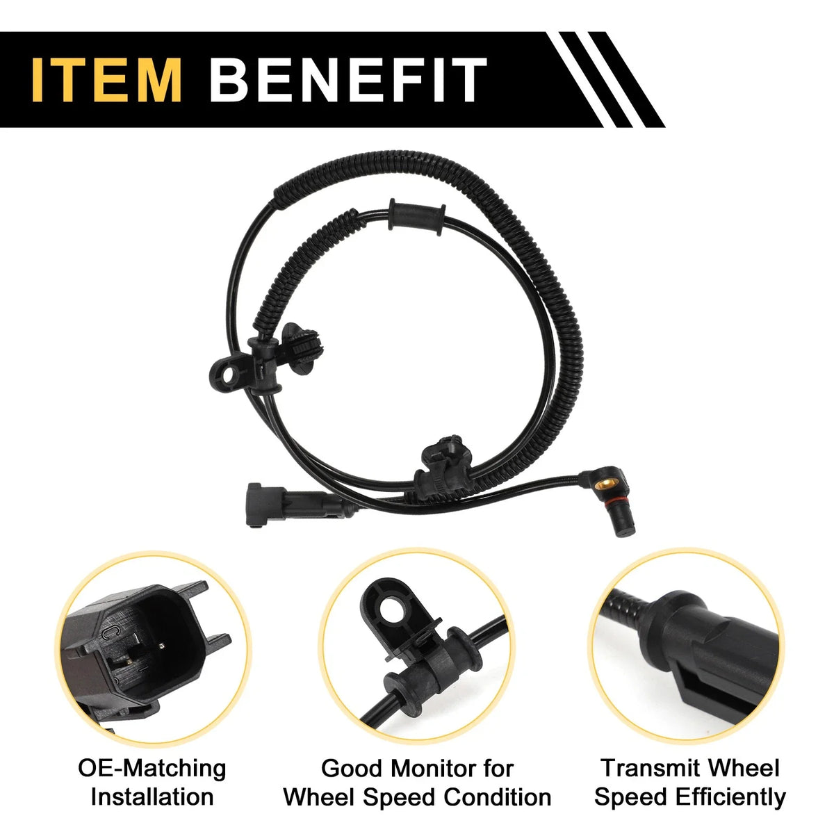 ABS Wheel Speed Sensor No.JL3Z2C204D for Ford F-150 (2015–2020) Front Left Right