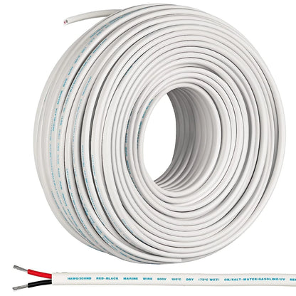 100 Ft Duplex Marine Wire 18 Gauge (18 AWG) - Red