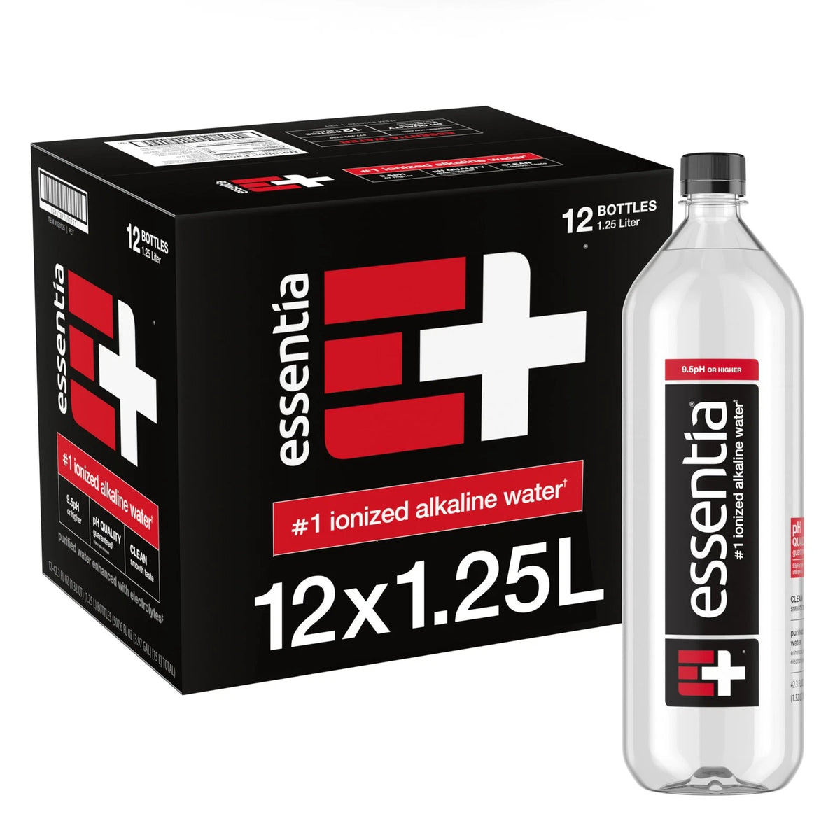 Pack of 12 Essentia Water 99.9% Pure Electrolyte Infused Bottles