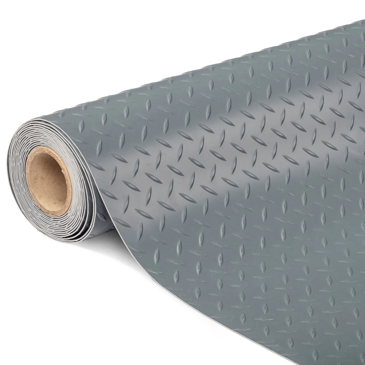 PVC Garage Floor Mat for Garage (7.87ft x 22ft) Non-Slip Waterproof Diamond Gray