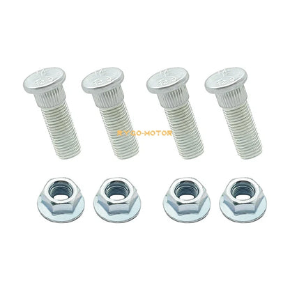 Set of 4 Front Wheel Studs & Nuts for Polaris Trail Blazer 250 330 Trail Boss 330