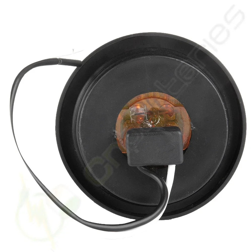 10X 2'' Round Amber Side Marker Light for Trailer Clearance with Grommet
