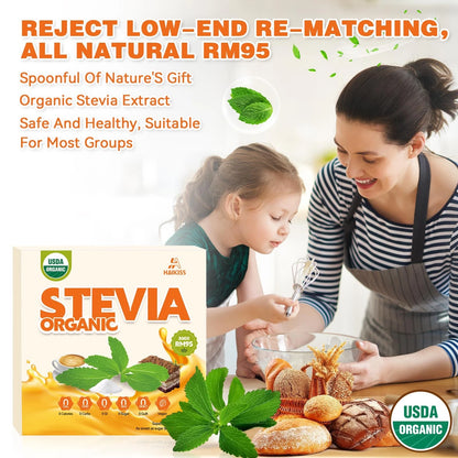 Organic Stevia Powder Sweetener for Various Uses (1.8 Ounce)