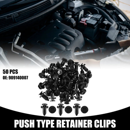 50 Pcs Push Type Retainer Clips No. 909140007 for Subaru Ascent (2019–2022)