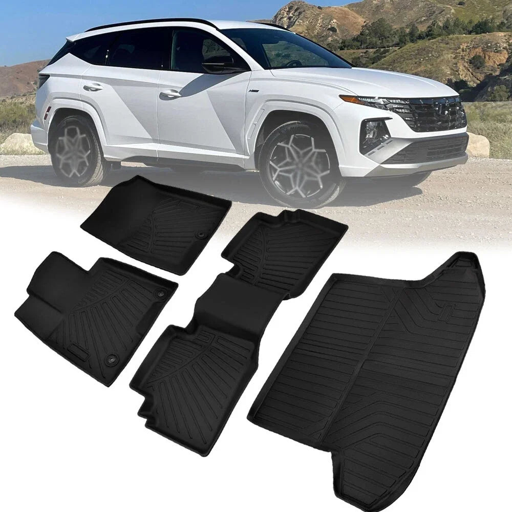 Set of 4 All Weather Floor Mats Trunk Cargo Liner for Hyundai Tucson (2022–2025)