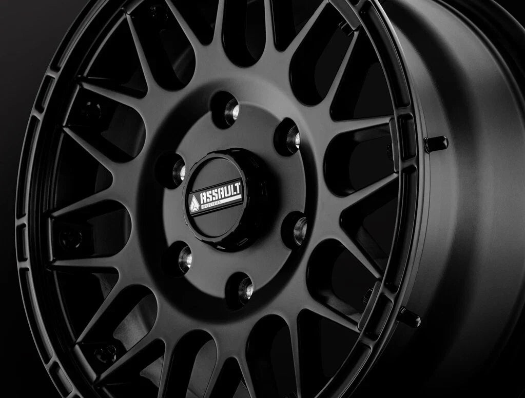 Assault Industrie 7" Satin Black Hellfire Wheels 4/156 for