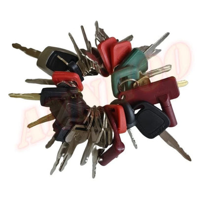 50 Heavy Equipment Key Set for Komatsu JD JCB Kubota Bobcat Yanmar Volvo