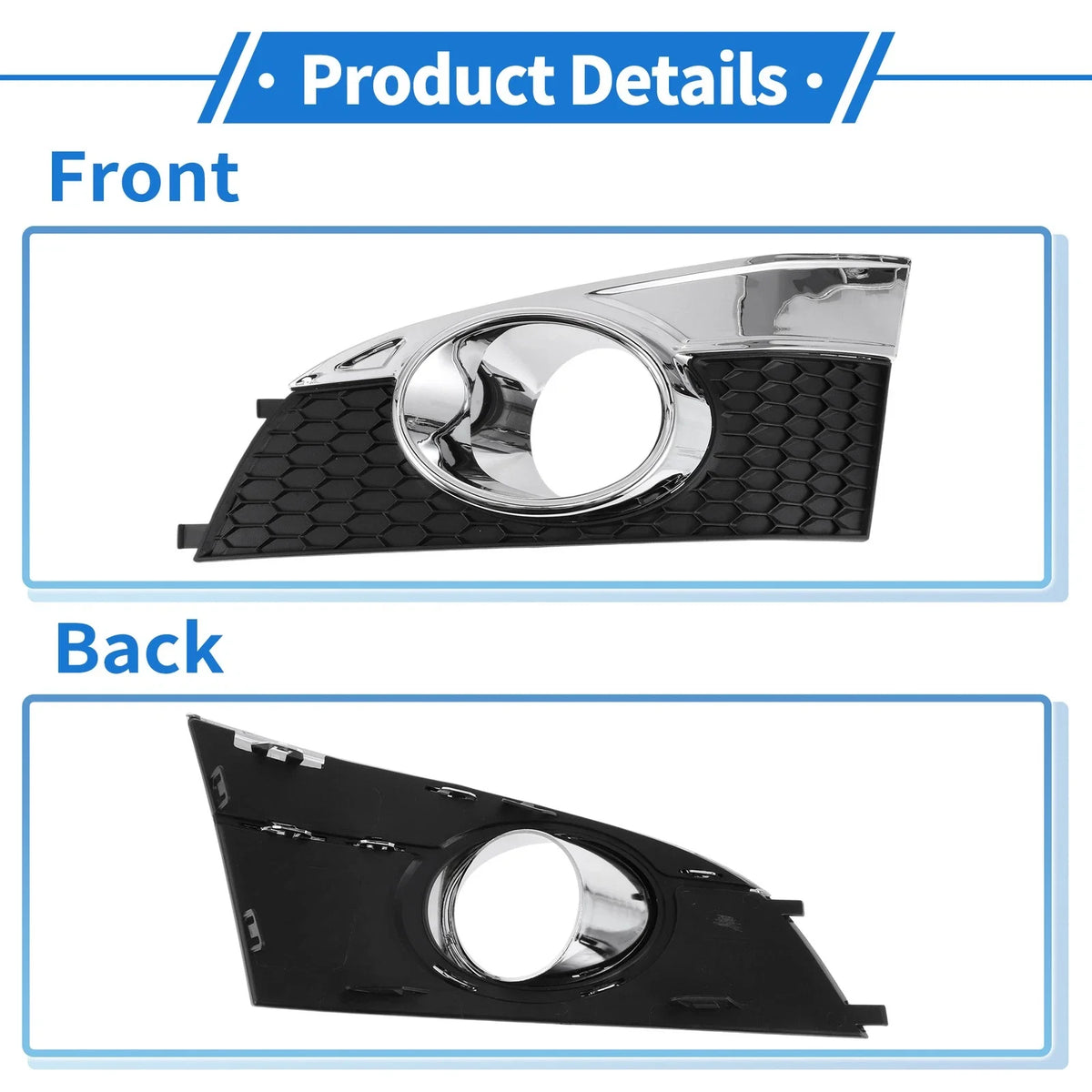 1 Pc Fog Light Grill for Chevrolet Captiva (2012–2014) No. 20999626