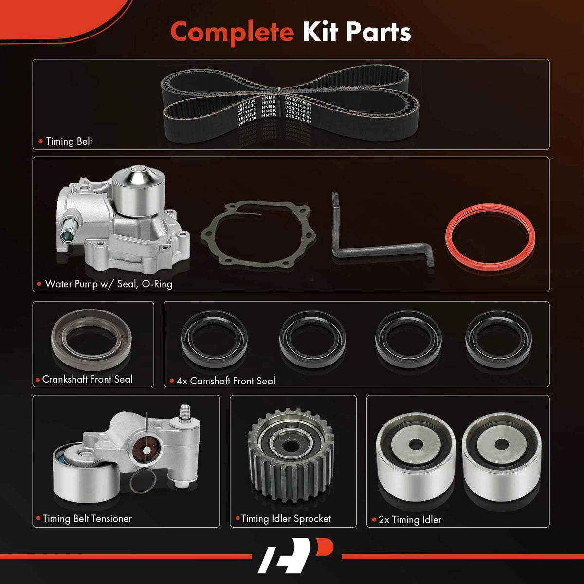 11x Timing Belt & Water Pump Kit for Subaru Forester Impreza Legacy (1998)
