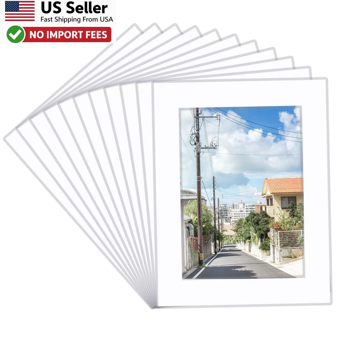 15 Pack 5x7 Bevel Cut Picture Mats for 4x6 Photos