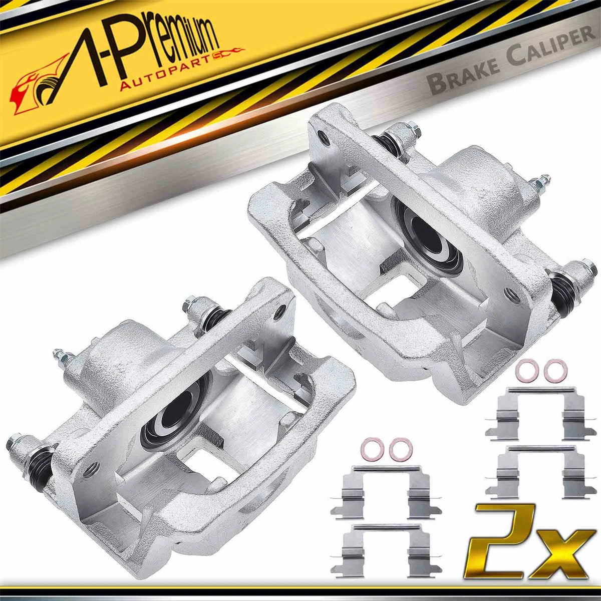 A-Premium Pair Rear Brake Calipers w/ Bracket for Chevrolet Colorado GMC Canyon (18-B5522, 18-B5523)
