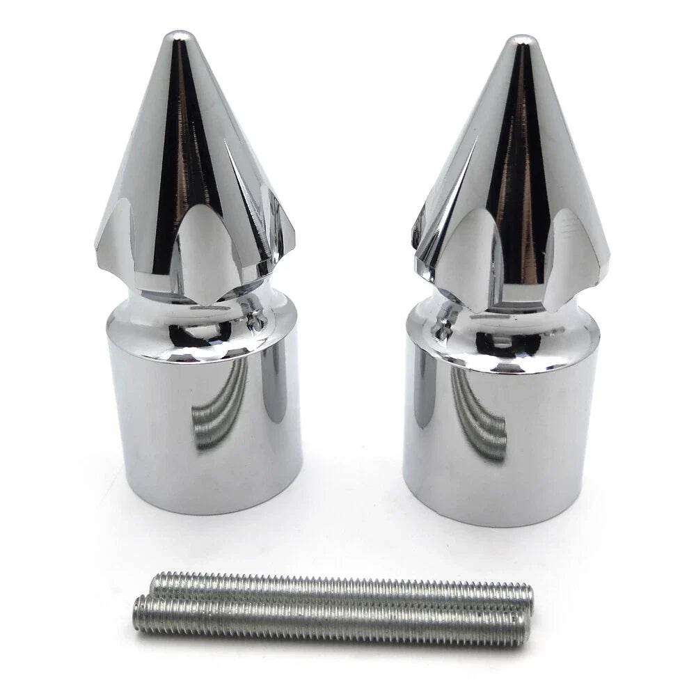 Chrome Spike Bar Ends for Suzuki GSX-R 600 750 1000 1100 (2001–2023)