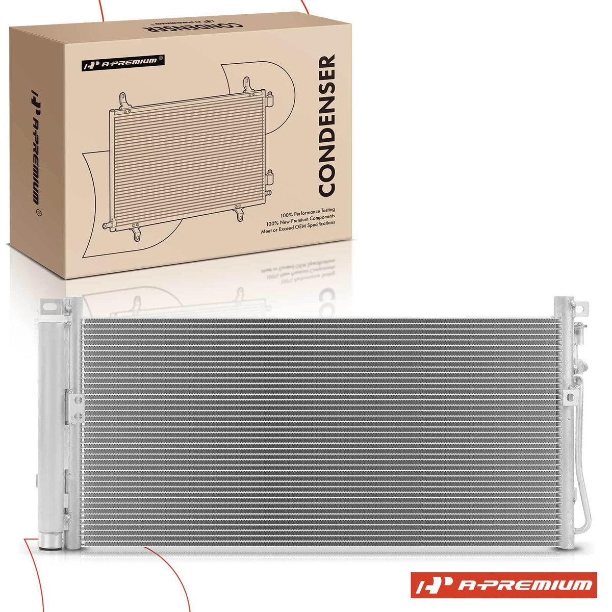 A/C Condenser w/ Bracket & Receiver Drier for Kia Stinger Genesis G70 (2018–2023) - 97606J5150, KI3030151, 30128
