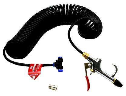 Blow Gun Kit 1/4" Air Tee 27ft for Peterbilt Kenworth Freightliner (99512)