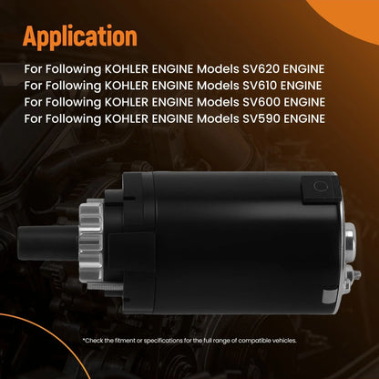Starter for Kohler SV590 SV600 SV610 SV620 (12V, 14 Teeth, CCW)