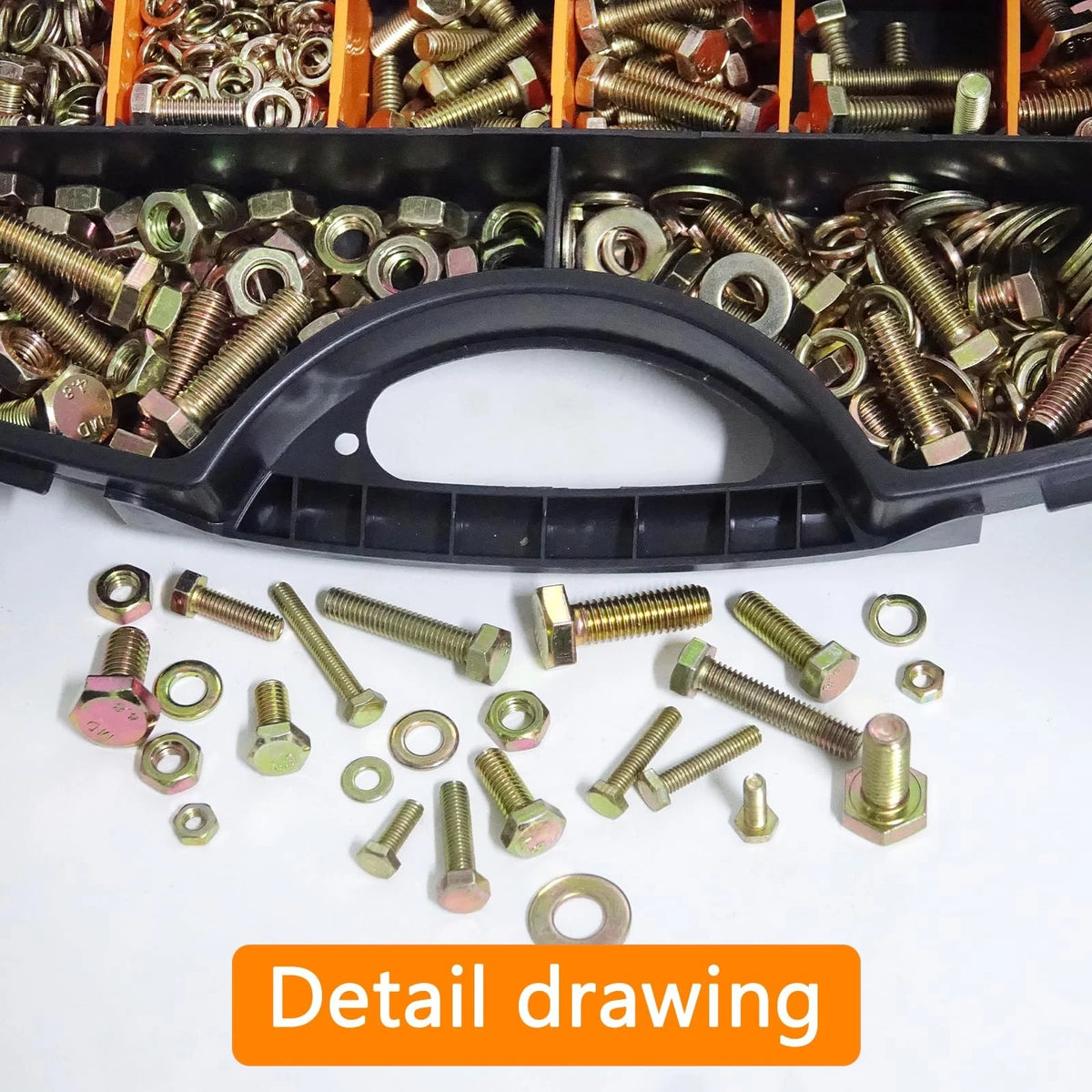 1020PCS Metric Bolt Assortment Kit M4, M5, M6, M8 (12-30mm)