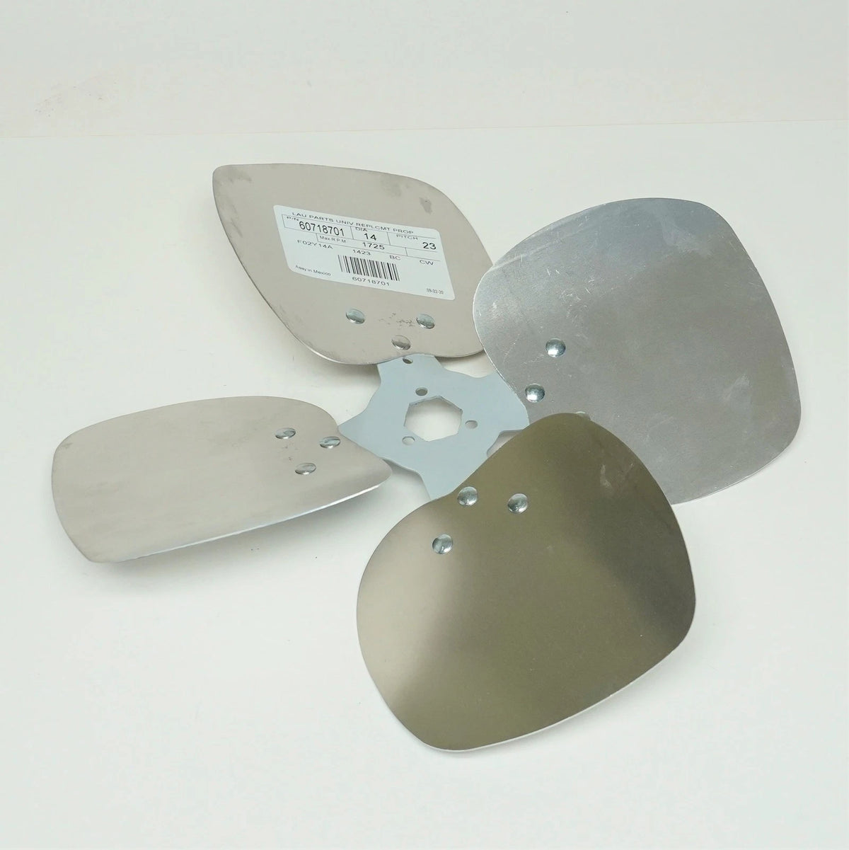 14" Fan Blade for CW Rotation Applications (23° Pitch, 4 Blades)
