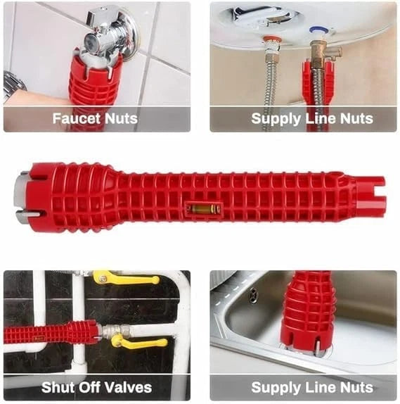 14-in-1 Multi-functional Pipe Wrench for Faucet and Sink Installer