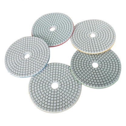 Set of 5 Inch Diamond Concrete Polishing Pads for Quartz Marble Stone