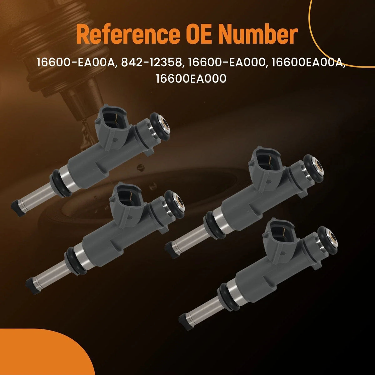 Set of 4 Fuel Injectors for Nissan Frontier 2.5L (2005–2019)