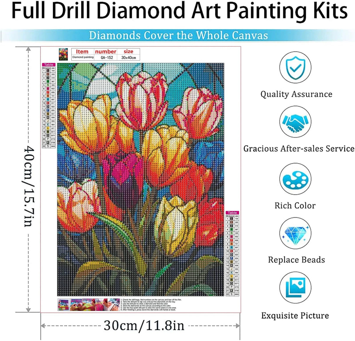 Diamond Painting Kit for Adults 12x16 inches (GA-152)