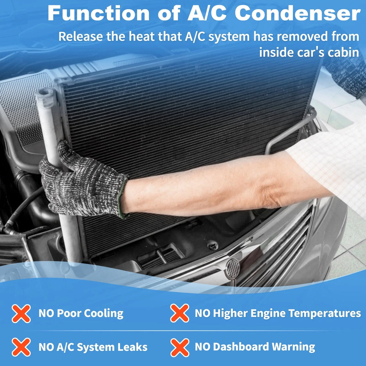 A/C Condenser with Drier for Nissan Sentra (2013–2019) 4230/921003SH0A