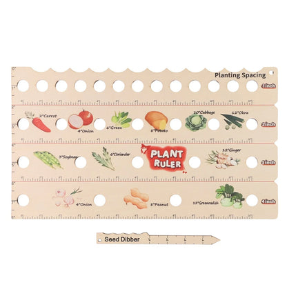 Wooden Plant Ruler Gardening Tool Set