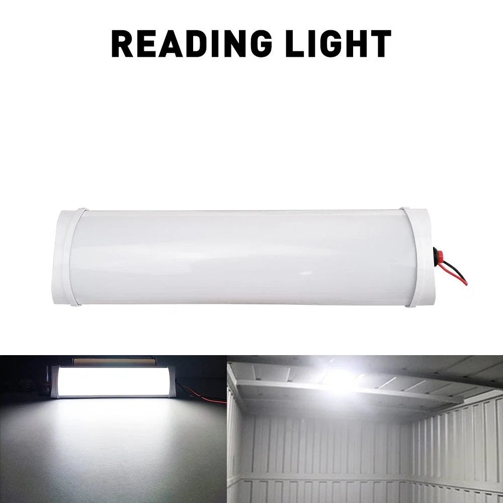 2X LED Ceiling Dome Light for RV Trailer Caravan Boat (12V-24V) 6000K