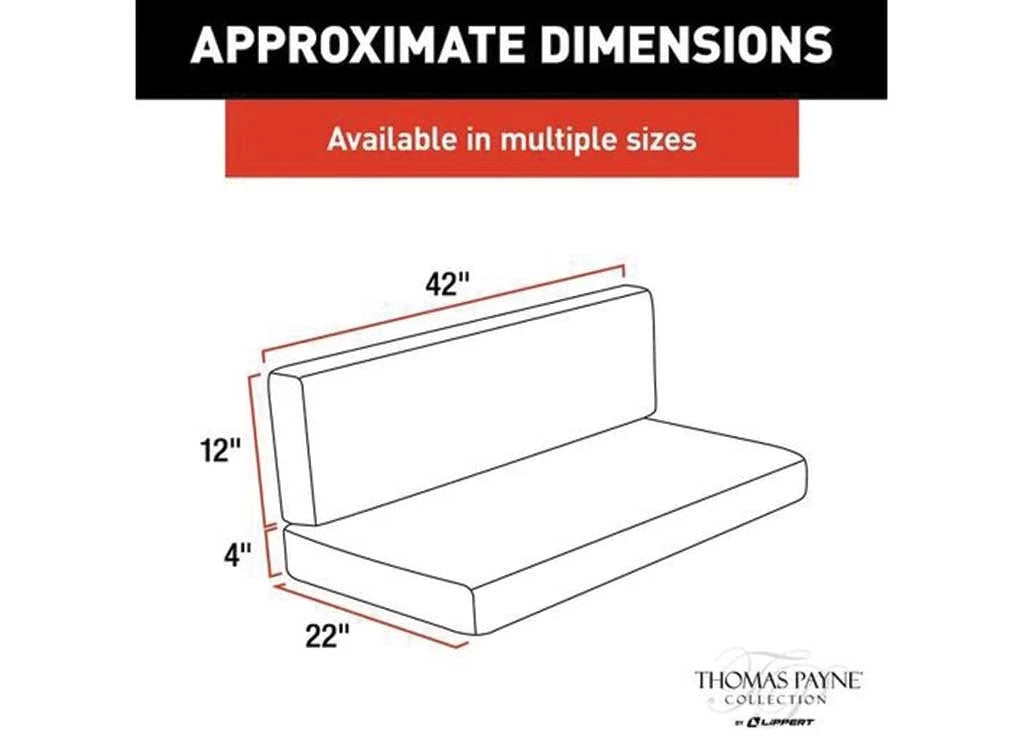 Set of 4 Dinette Replacement Cushions for Lippert Millbrae (42")