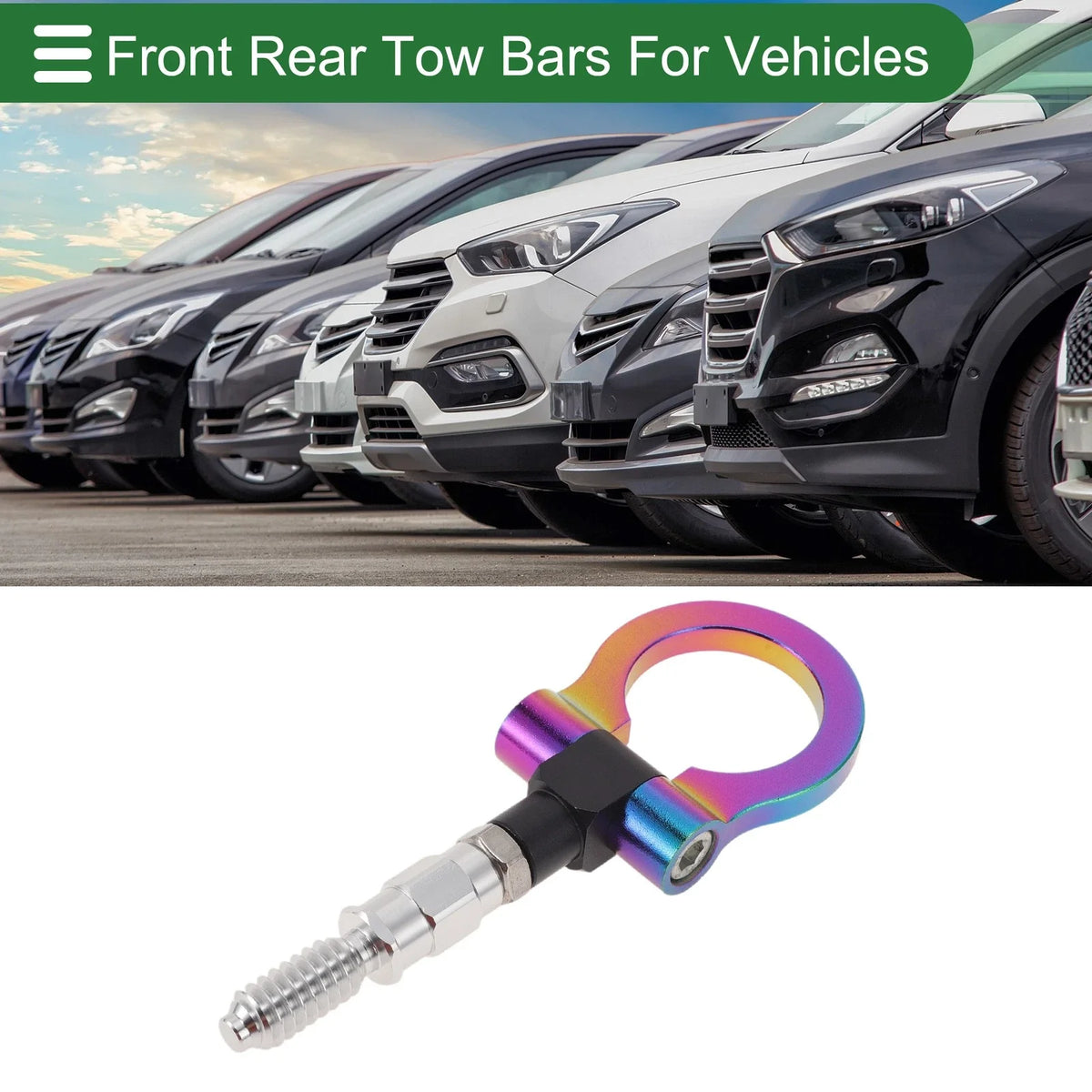 Tow Hook for Ford Focus (1998–2025) 15.6mm Aluminum Alloy Multicolor