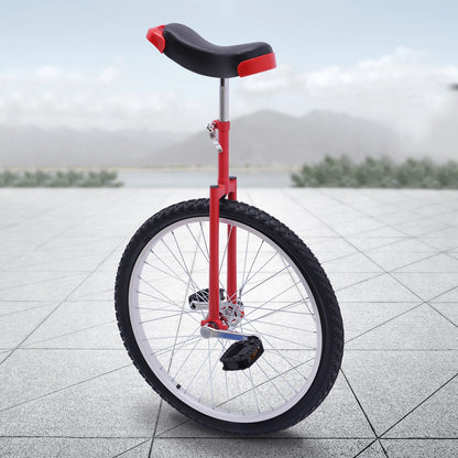 24 Inch Unicycle with Adjustable Seat for Sports Activities