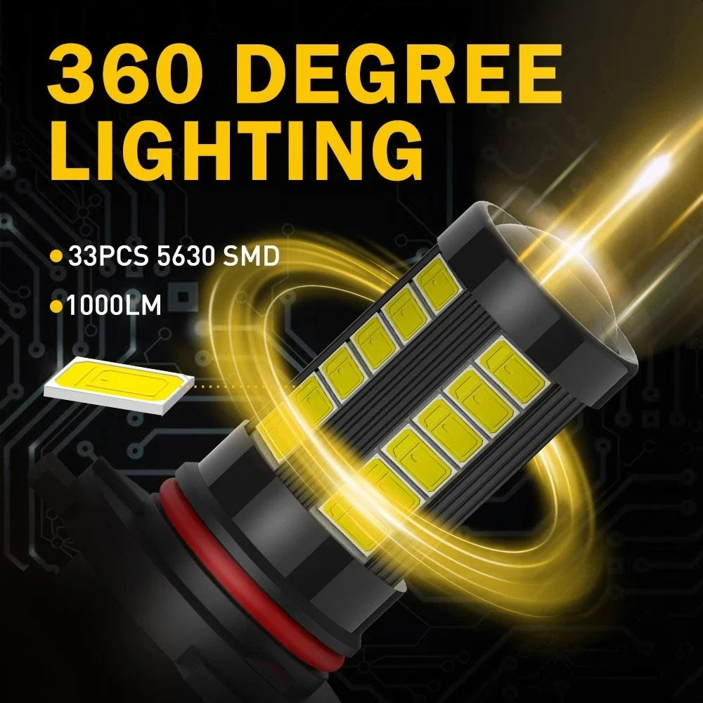 2X AUXITO HB3 9005 LED Daytime Running Light Bulbs for Car Fog (Canbus)