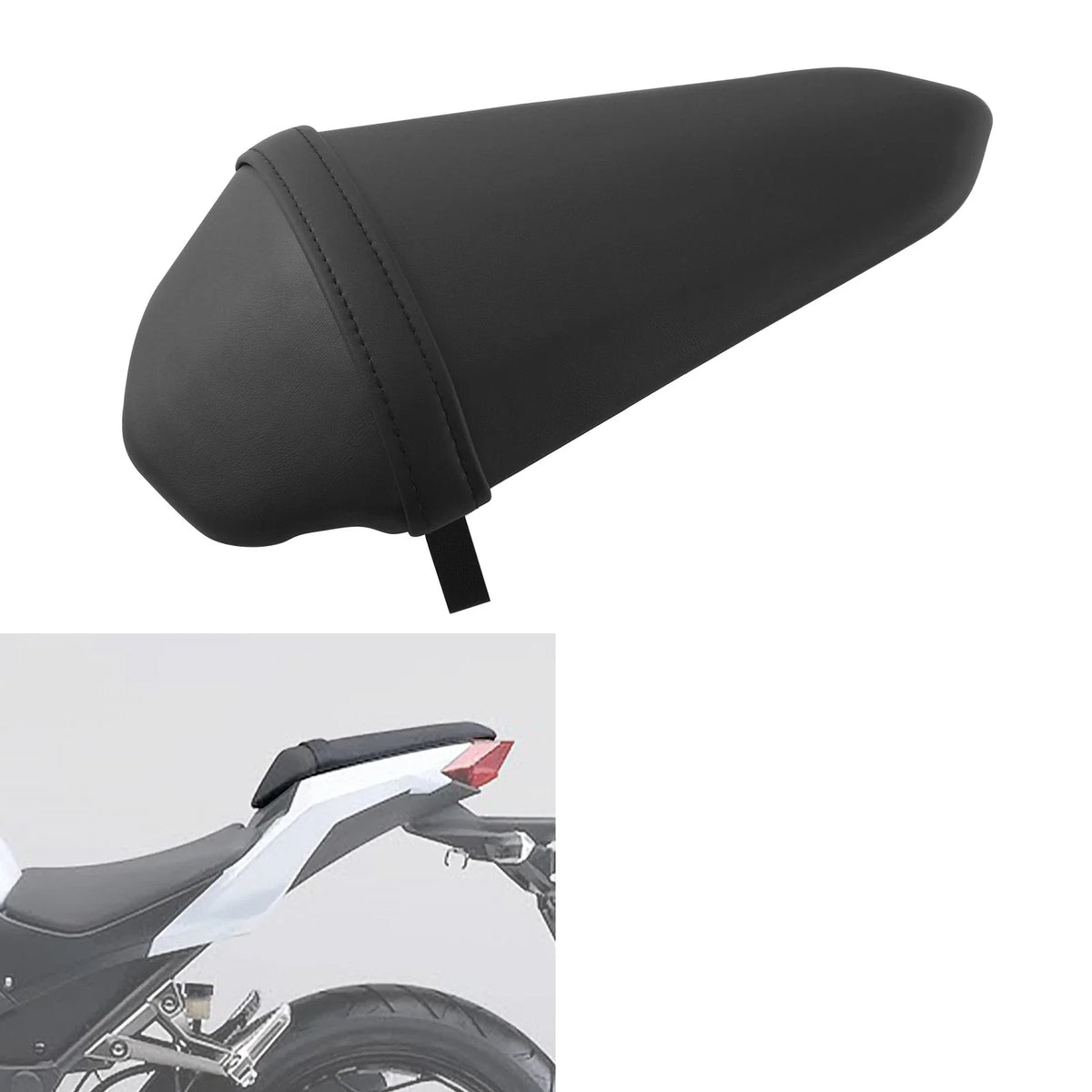 Rear Passenger Pillion Seat for Kawasaki Z250 SL (2014–2018) Black