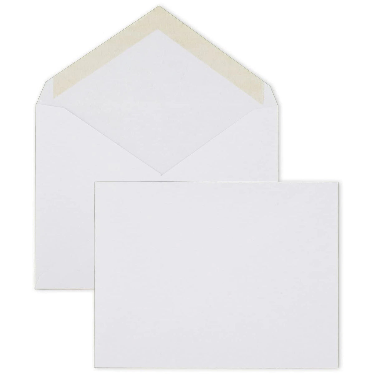 A2 Invitation Envelopes Set of 50, 4-3/8" x 5-3/4", Gummed Closure, White Woven