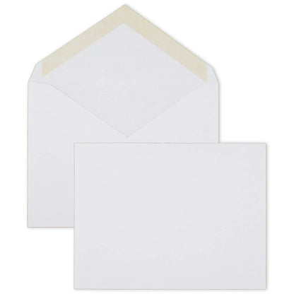 A2 Invitation Envelopes Set of 50, 4-3/8" x 5-3/4", Gummed Closure, White Woven