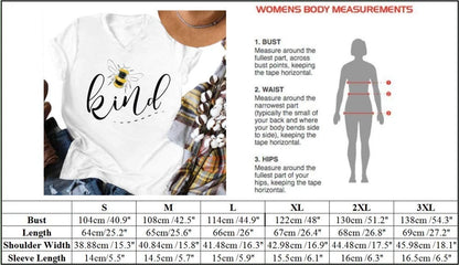 Be Kind Graphic Tee for Women - V Neck Casual Summer Top